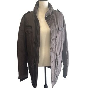 LTB Chocolate Brown Full Zip Women's Medium Puffer Jacket + Hooded